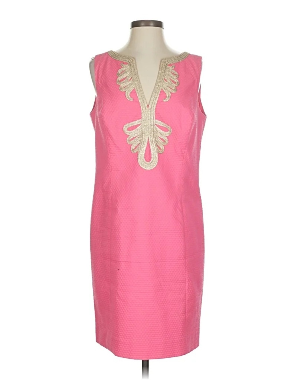 Lilly Pulitzer Sleeveless Pink Embellished Sheath Dress - Picture 2 of 5